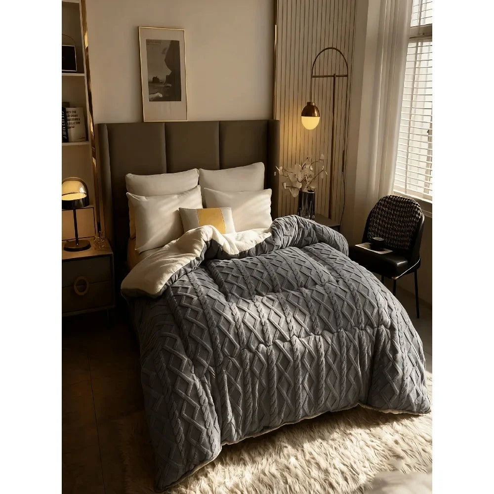 Luxurious Taffeta Plush All Seasons Blanket Hundred Percent Acrylic Jacquard