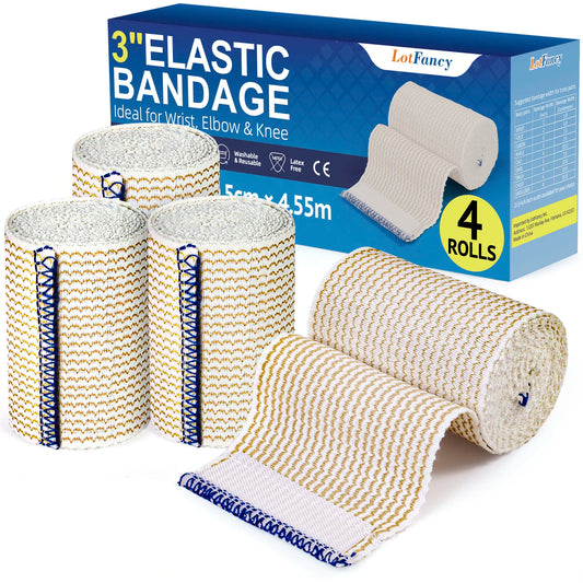 Elastic Bandage Wrap Cotton Compression Support for First Aid