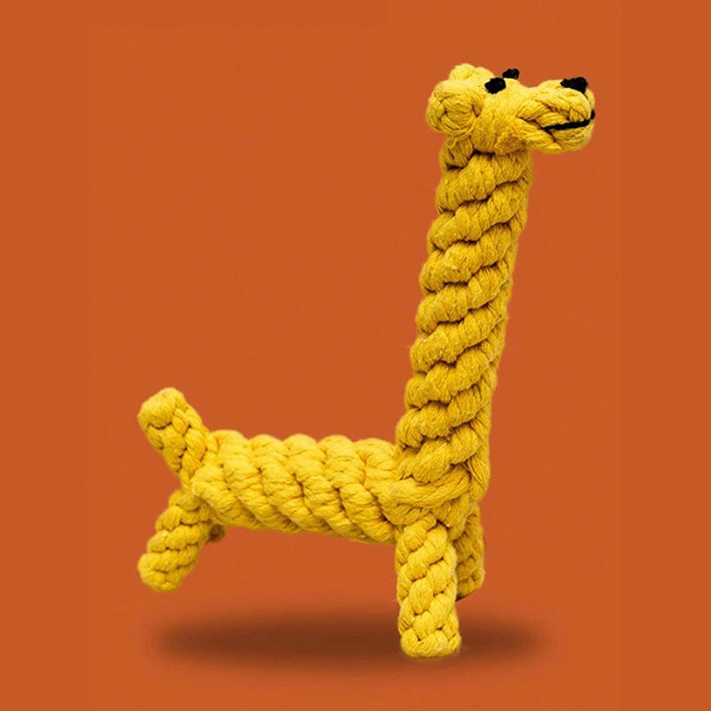 Handwoven Linen Rope Dog Toy Durable Knot Chew