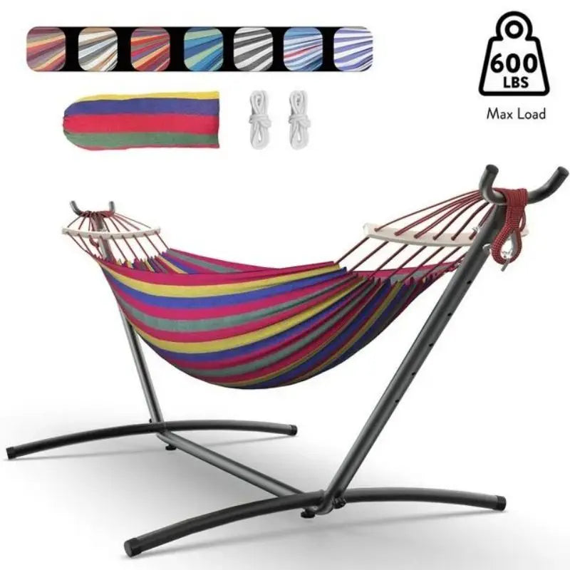GYROOR Adjustable Stand Hammock With Storage Bag And 600lb Capacity