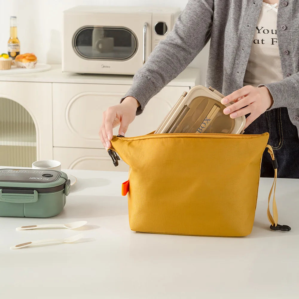 Insulated Lunch Bag With Aluminium Foil Bento Box Ice Pack
