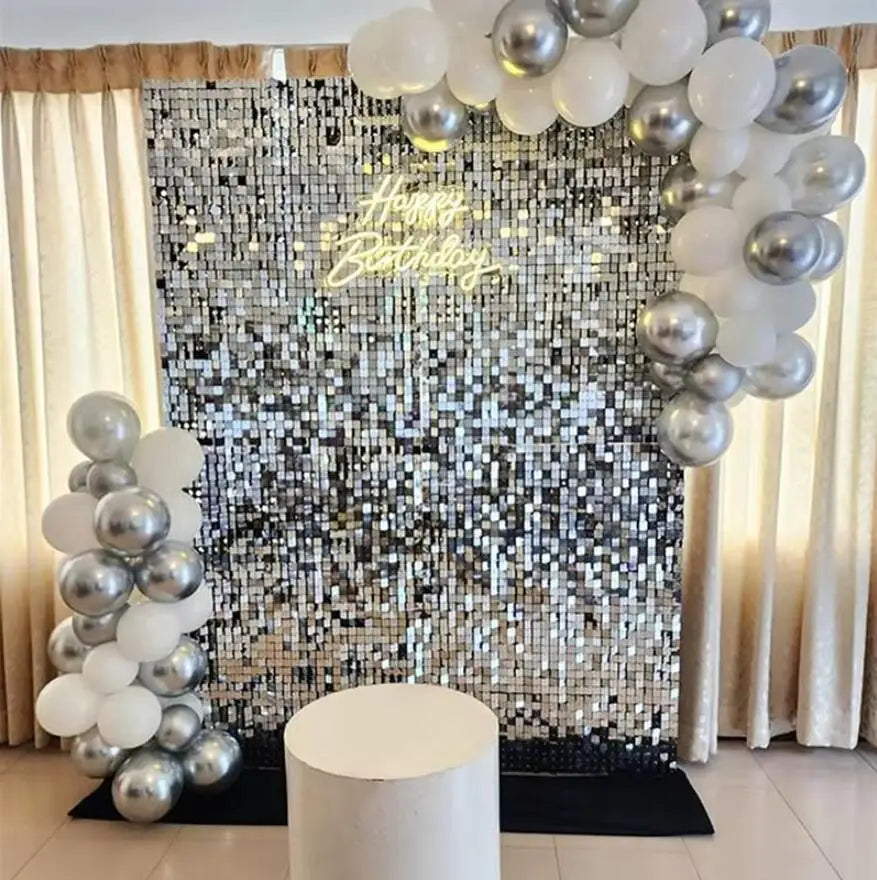 Shimmer Sequin Wall Backdrop Panels for Wedding and Party Decor