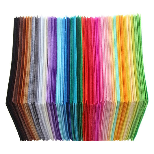 Shunmaii 40 Pcs Nonwoven Felt Sheets Patchwork Craft Supplies