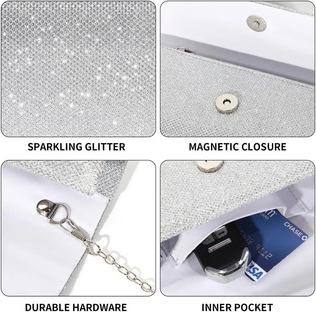 Evening Sparkling Clutch Purse For Women Party Bag Wedding Accessory