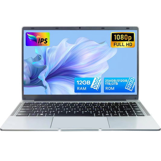 Erilles Windows 11 Pro Laptop Atom A3950 12GB 1TB/2TB SSD