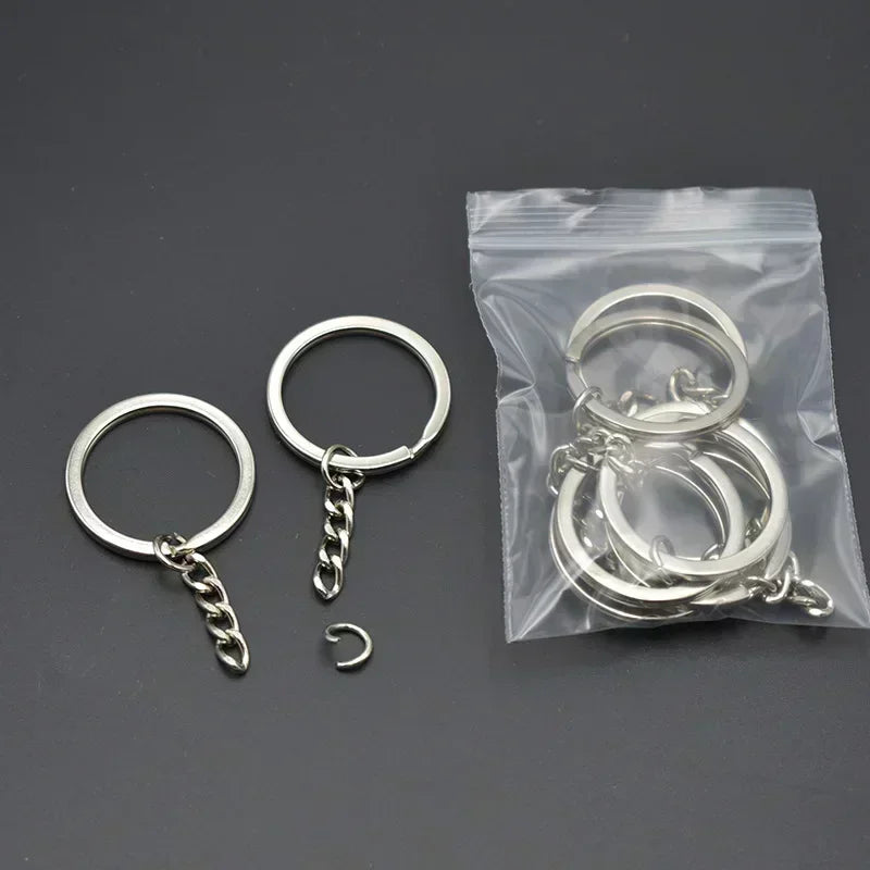 Metal Blank Key Ring DIY Keychain Split Ring For Men Women