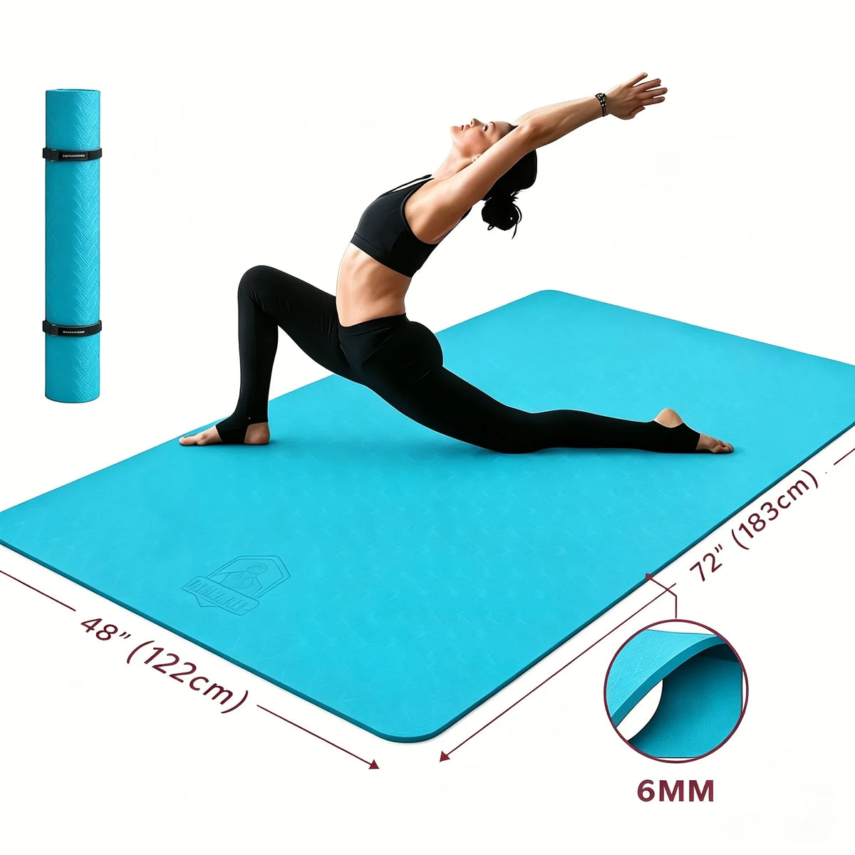 Hapbear Premium TPE Double Sided Non Slip Yoga Mat Bag
