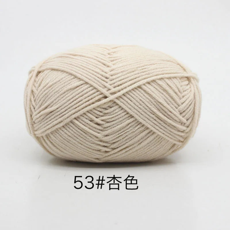 Milk Cotton 4 Ply Yarn For Crochet And Knitting Crafts