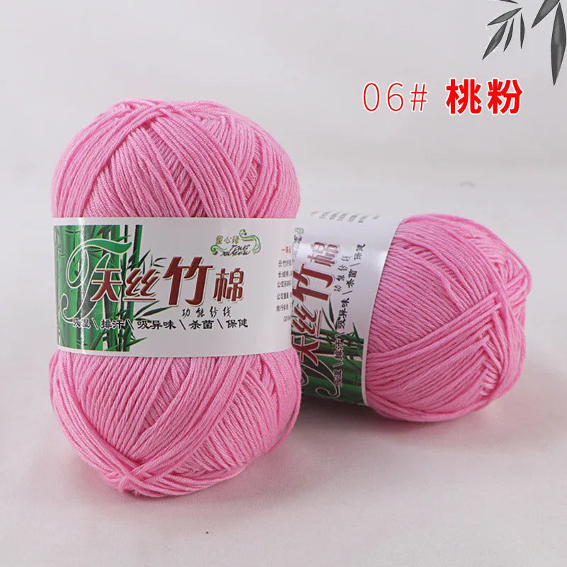 Cotton Bamboo Blend Yarn Hand Knitting Crochet DIY Sweater Dolls