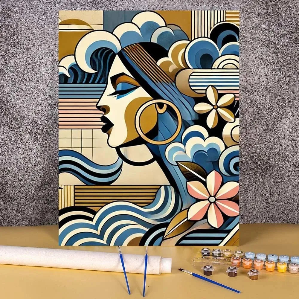 Adults Digital Oil Painting By Numbers DIY Kit Frameless