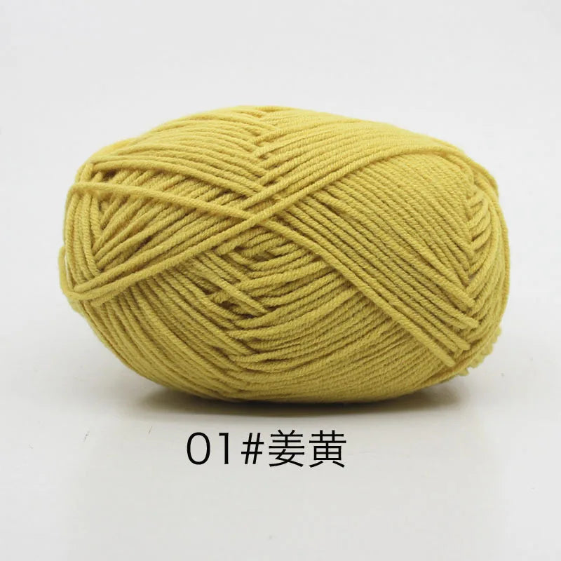 Milk Cotton 4 Ply Yarn For Crochet And Knitting Crafts