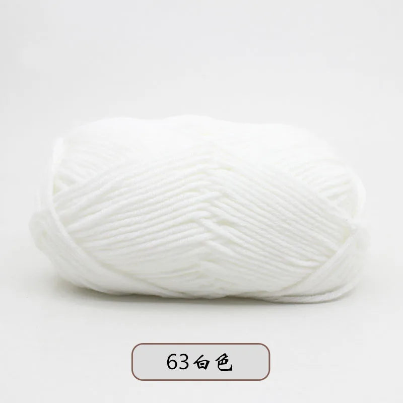 Milk Cotton 4 Ply Yarn For Crochet And Knitting Crafts
