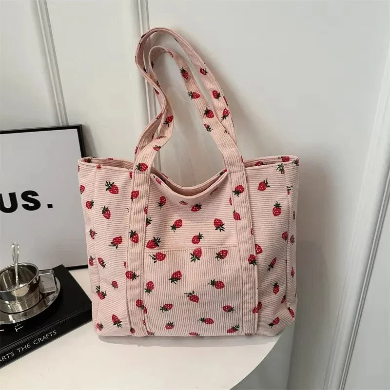 Women Polyester Bucket Bag Beach Fashion Tote Shoulder Handbag Versatile