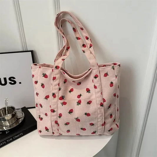 Women Polyester Bucket Bag Beach Fashion Tote Shoulder Handbag Versatile
