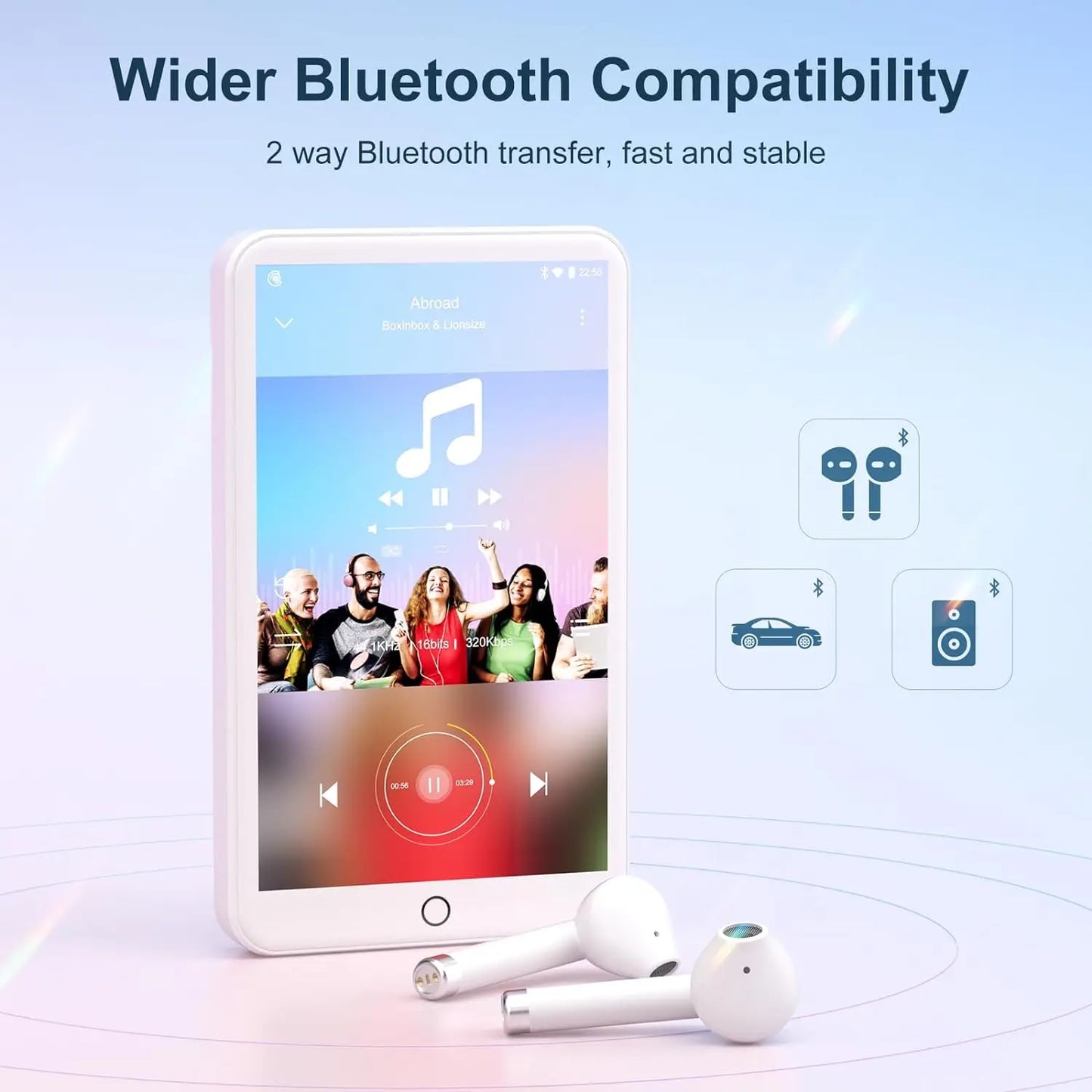 MECHEN Android MP3 Player With Bluetooth WiFi Streaming Support