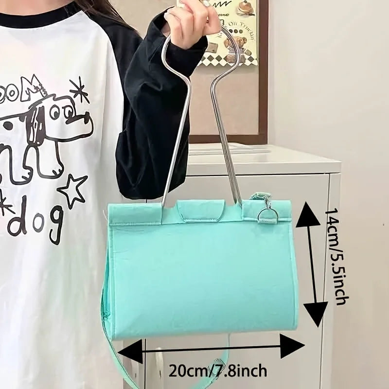 Womens Clip Shaped Shoulder Bag Style Handbag For Daily Travel And Evening Gift