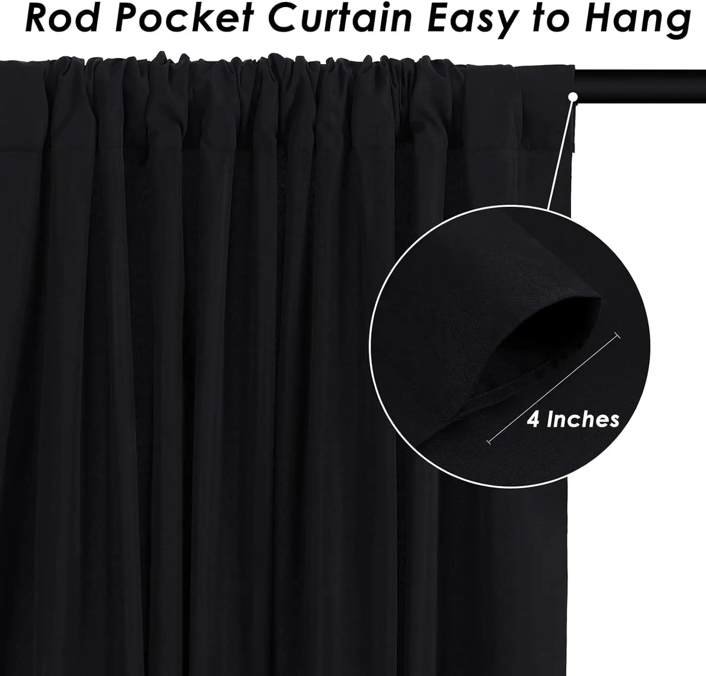 Polyester Backdrop Curtains 6 Panels Drape For Weddings And Events