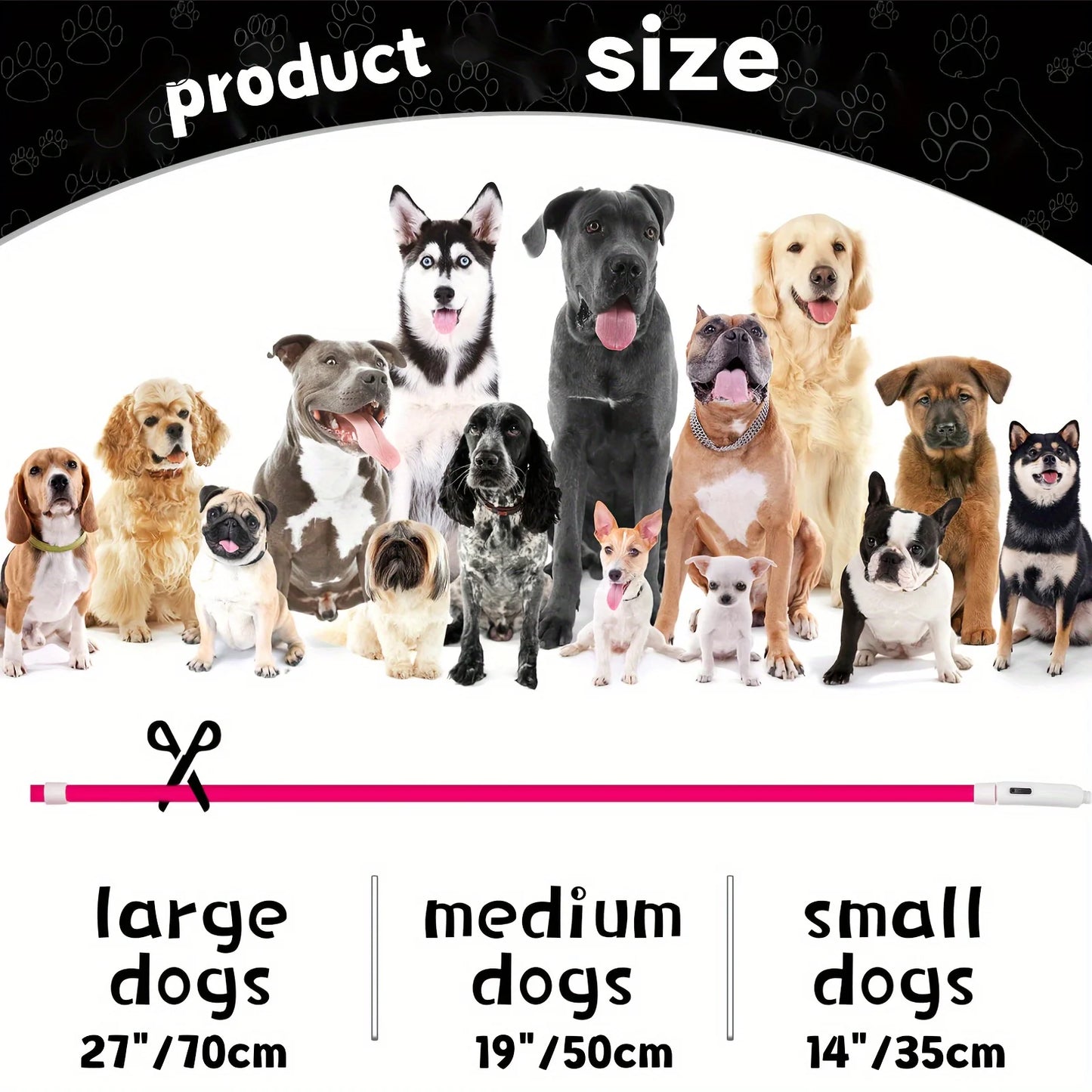 LED Reflective Dog Collar USB Rechargeable Luminous Anti Lost