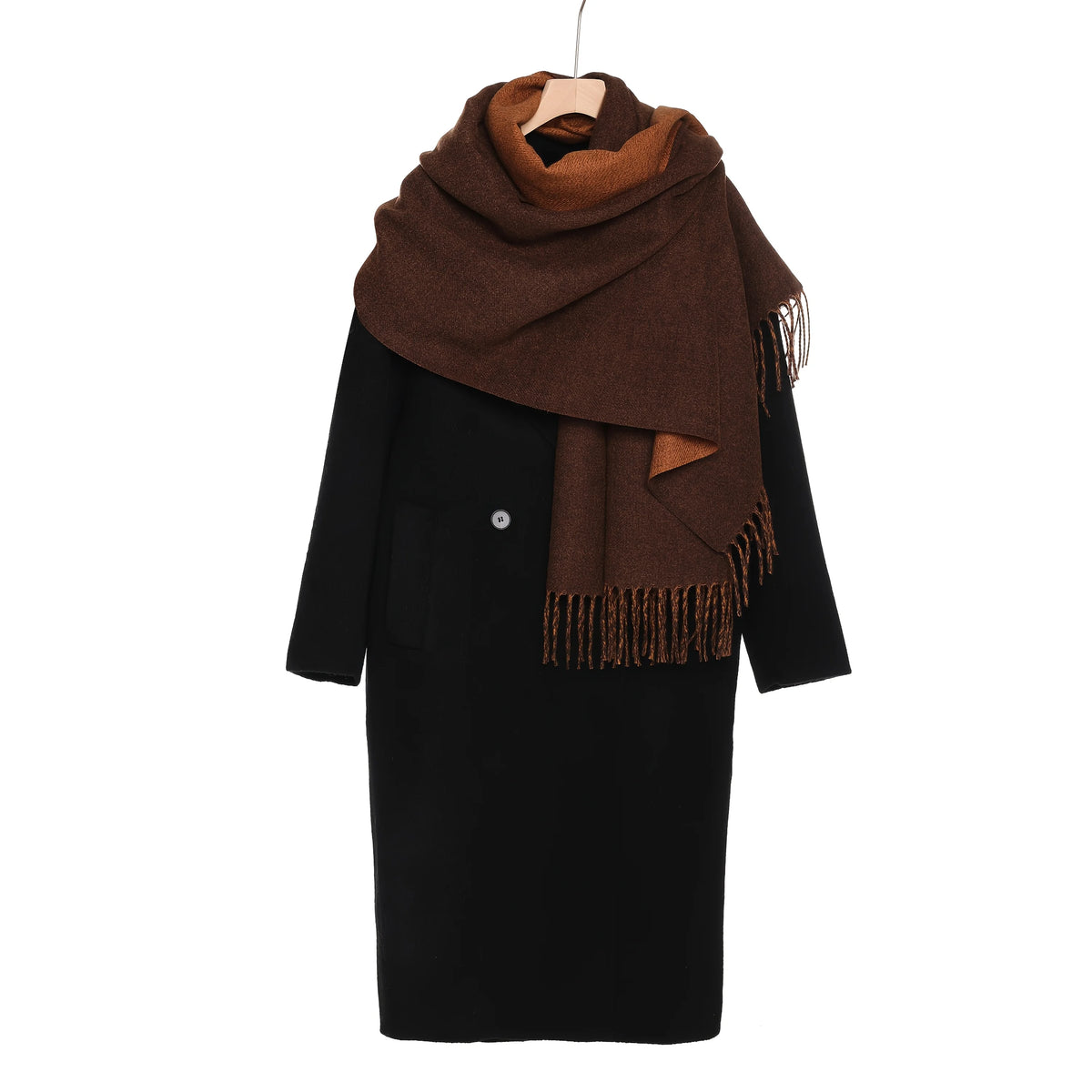 Reversible Pashmina Shawl Blanket Scarf for Warmth and Travel