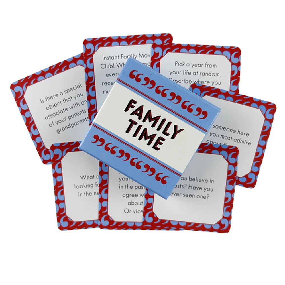 50 pcs /box English Family time Family Time card game party