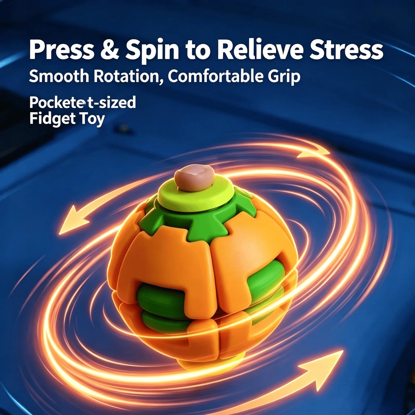 Premium 3D Printed Rotating Fidget Ball Stress Relief Desk Spinner