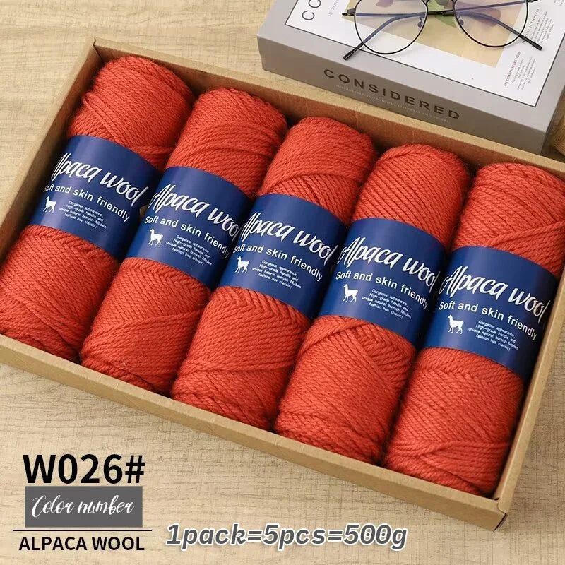 Sichuan Alpaca Wool Yarn Blended Ring Spun Hand Woven For Warm Garments And Accessories