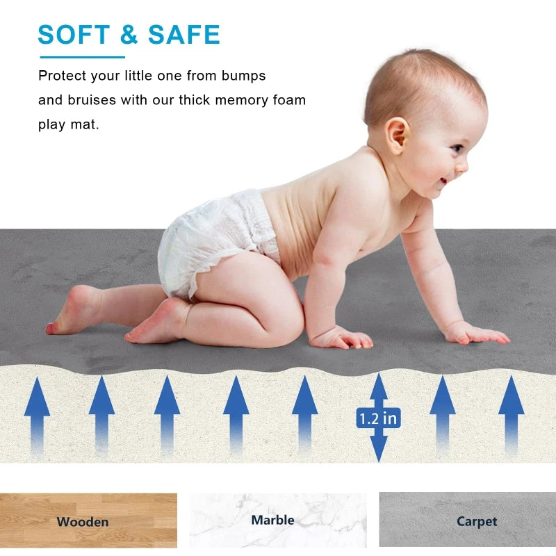 Japanese Tatami Rug Coral Velvet Baby Play Mat For Kids