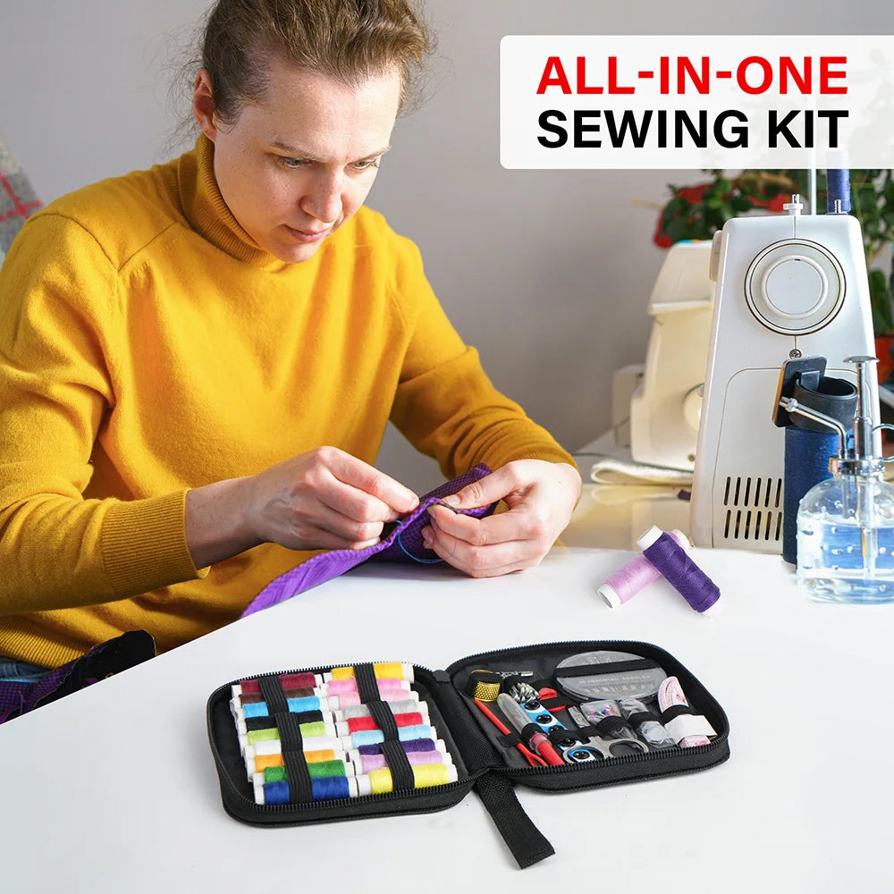 Portable Basic Sewing Kit For Travel And Emergency Repairs