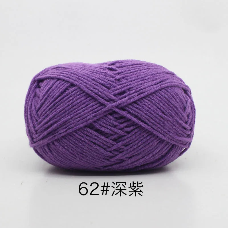 Milk Cotton 4 Ply Yarn For Crochet And Knitting Crafts