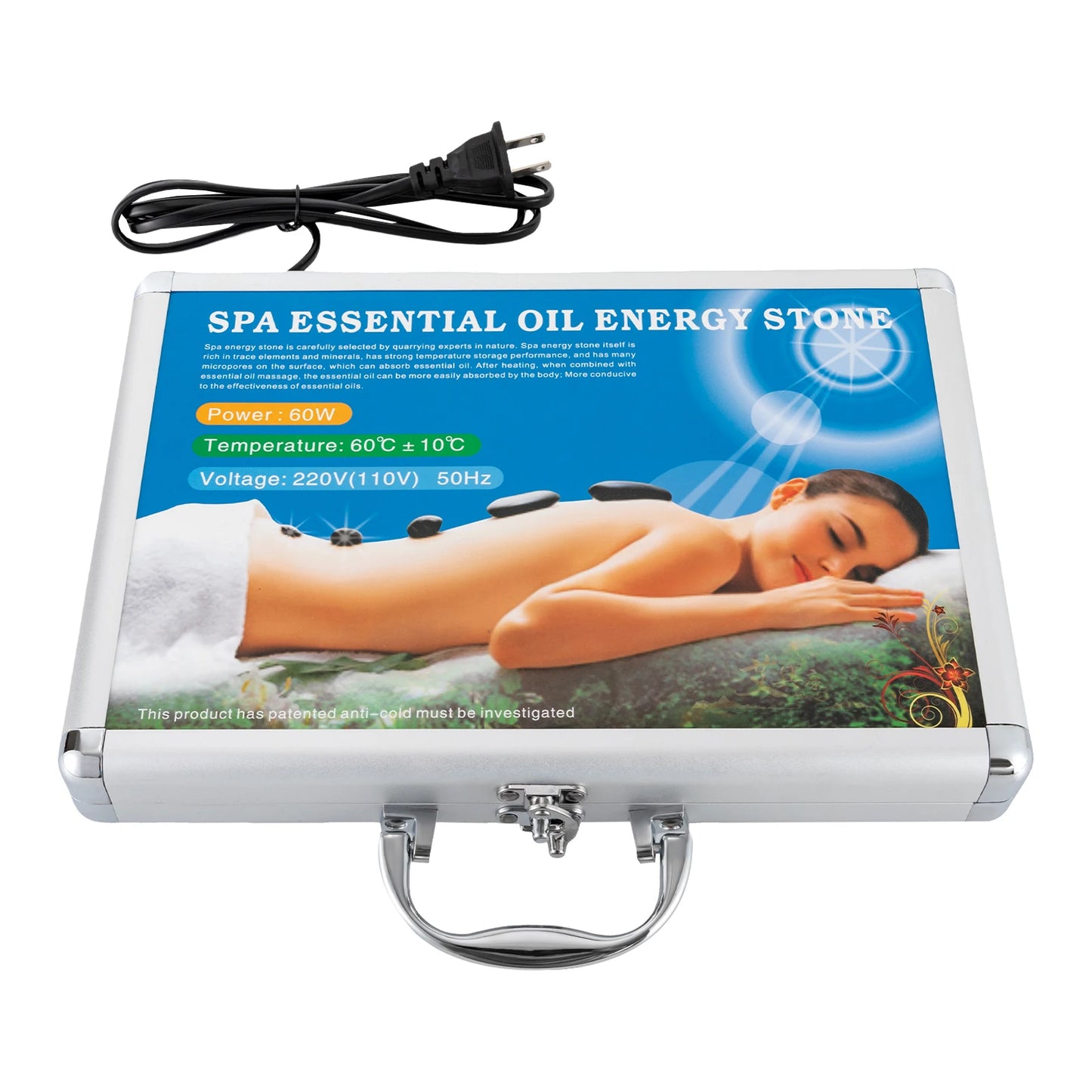 Volcanic Stone Massage Kit With Heating Box For Muscle Relief