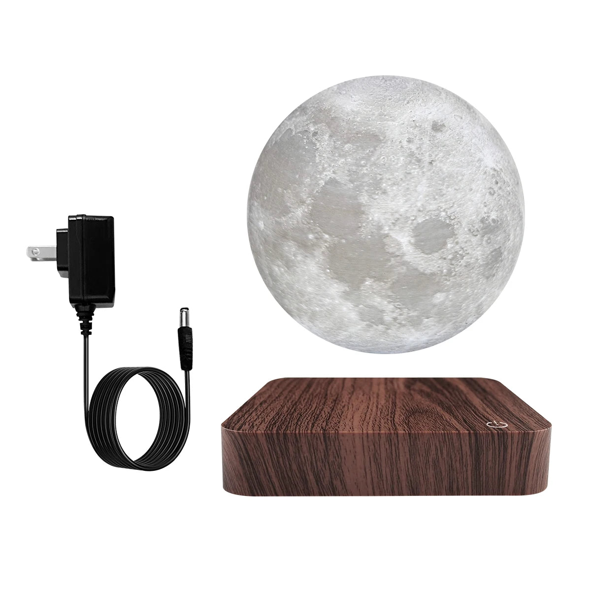 Aiopp Magnetic Floating Rotating Moon Lamp With Wooden Base