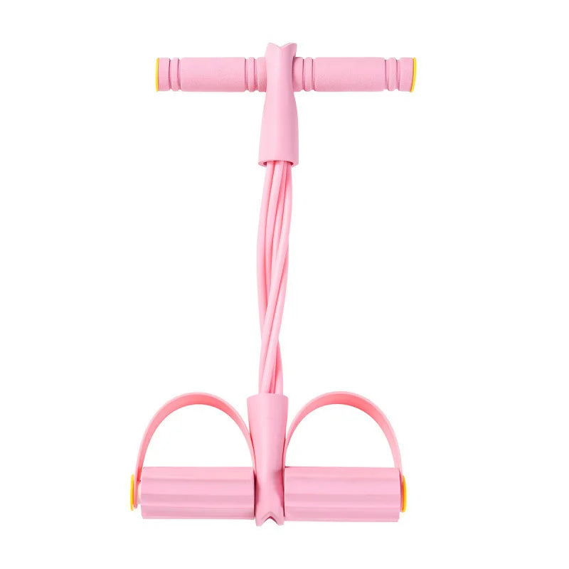 Natural Rubber Pedal Resistance Bands With Handles Fitness Equipment