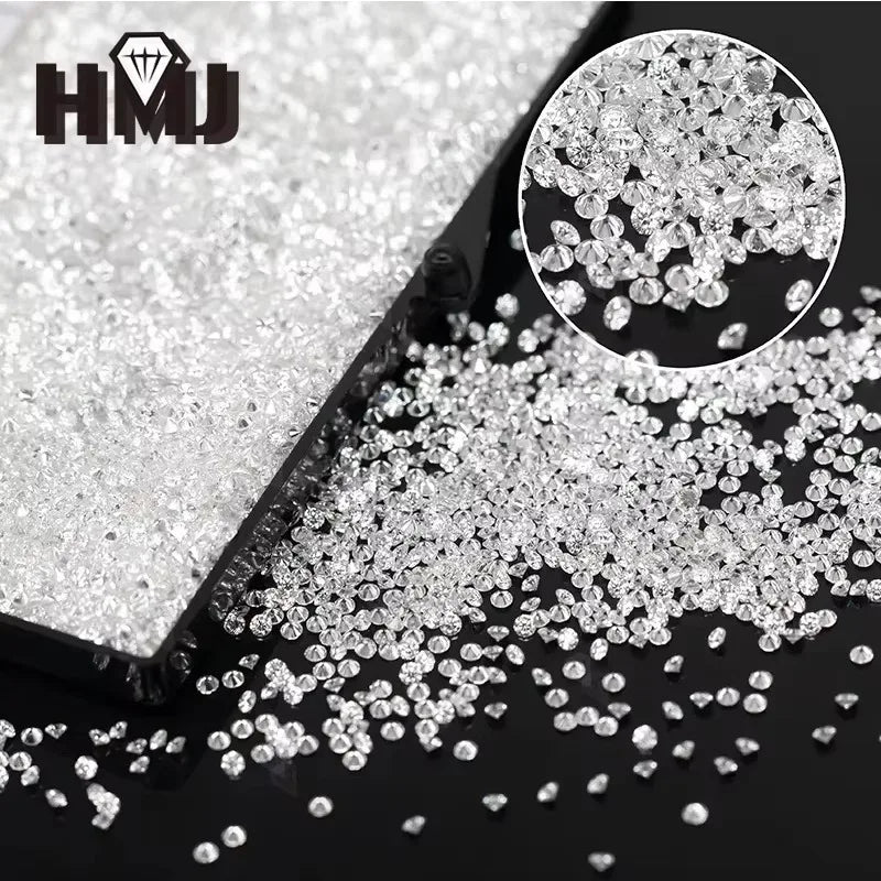 HMJ Loose Moissanite Stone Round Cut VVS1 Excellent For DIY Jewelry