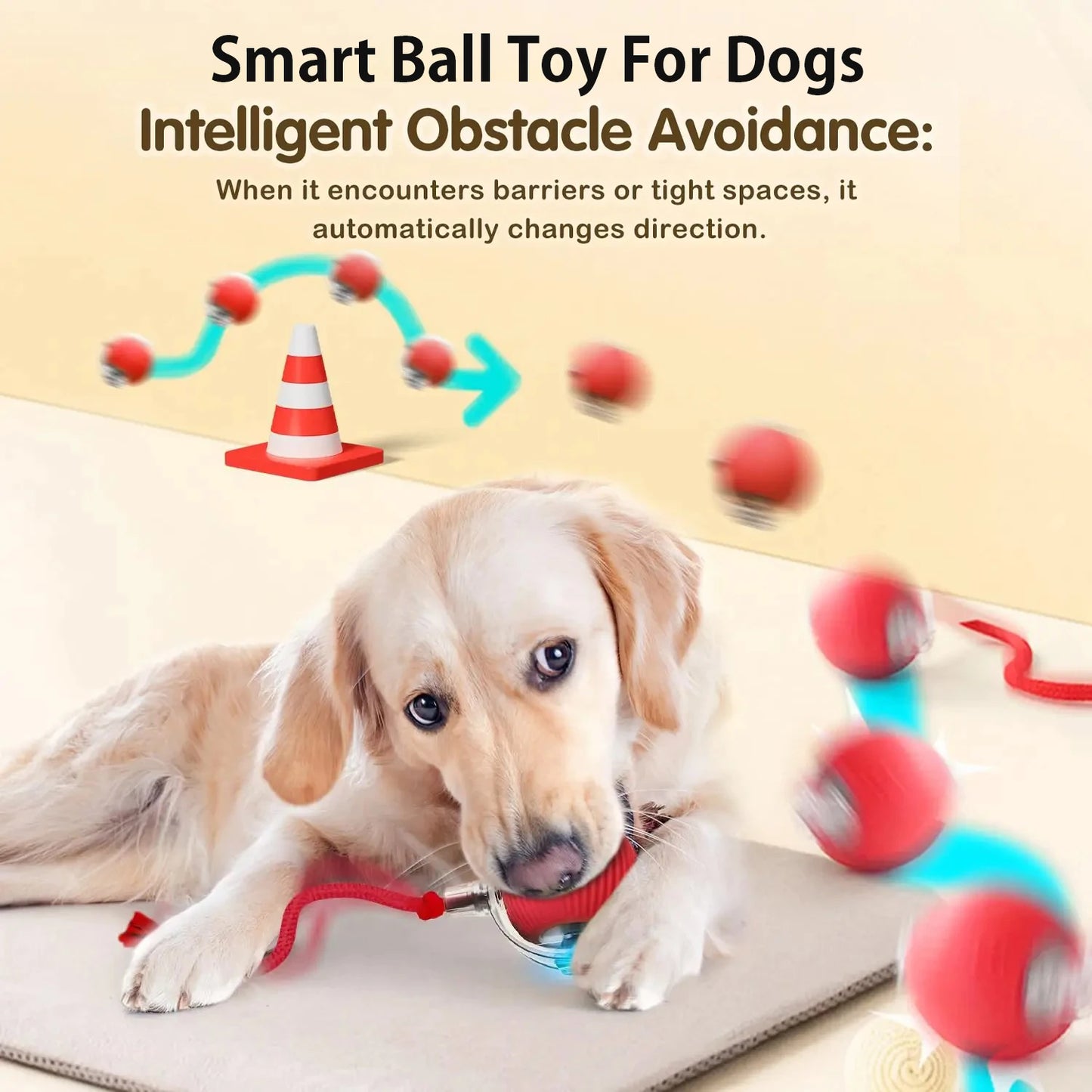 Dog Interactive Ball Toy Automatic Rolling Ball For Dogs