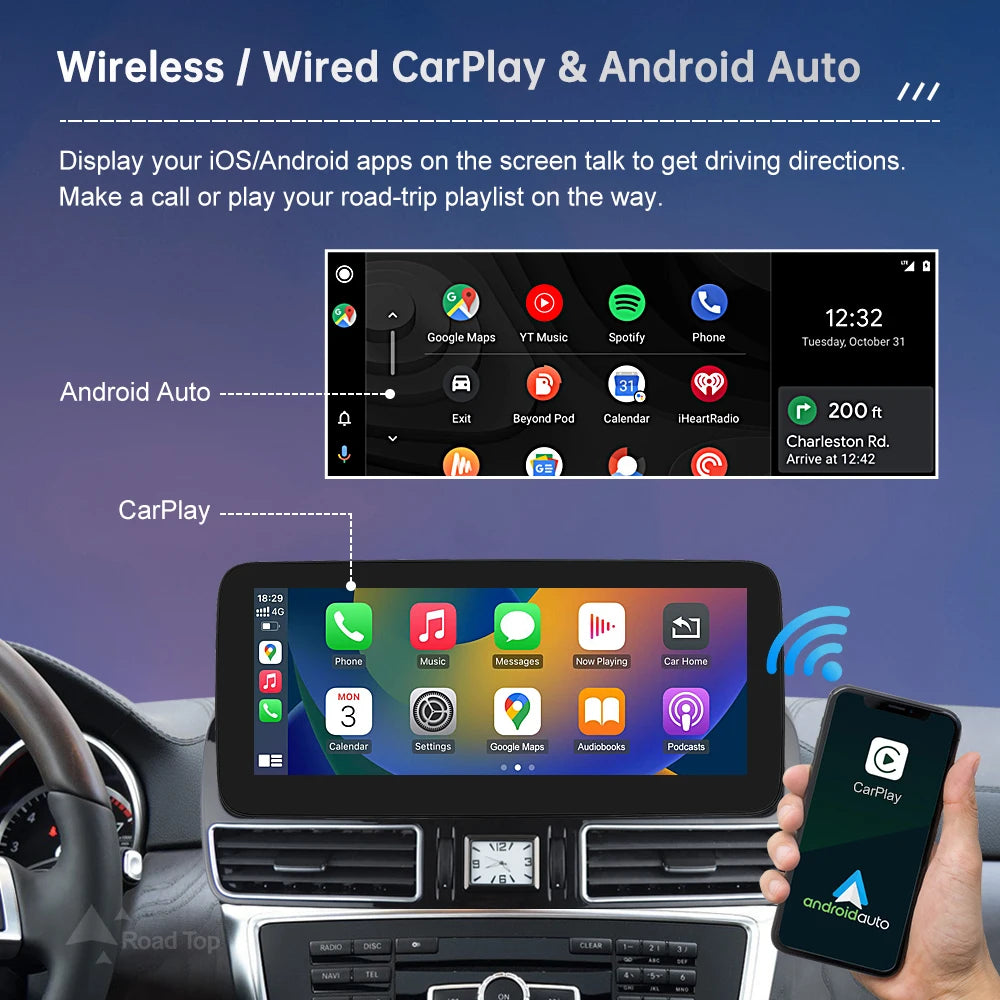 Road Top Linux Touchscreen Car Radio Mercedes Benz ML GL