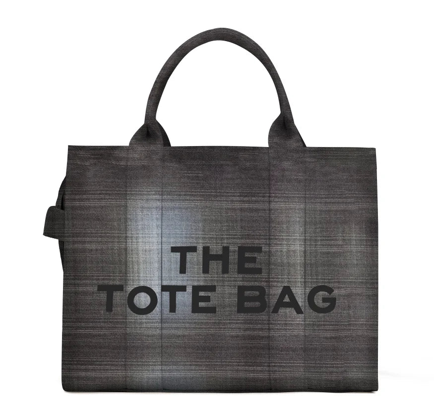 Denim Canvas Tote Bag For Women Large Capacity Casual