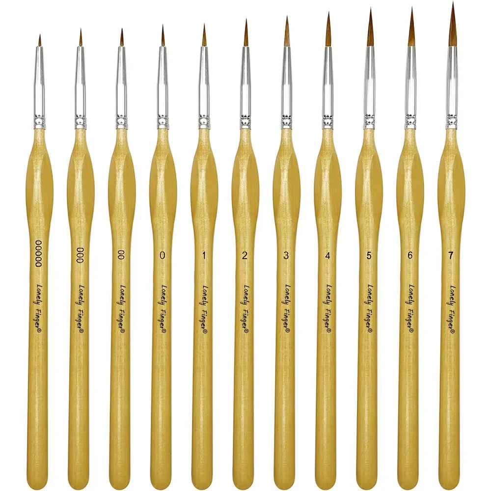 Lonely Finger Fine Detail Paint Brush Set For Miniatures