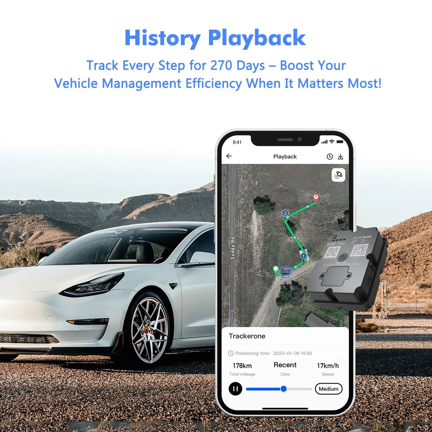 Wanwaytech 4G GPS Tracker Car Motorcycle Real Time Locator