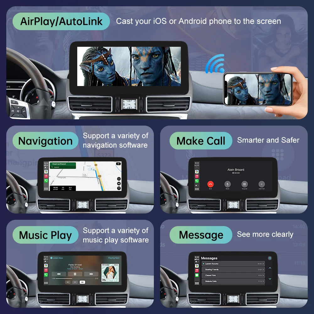Road Top Linux Touchscreen Car Radio Mercedes Benz ML GL