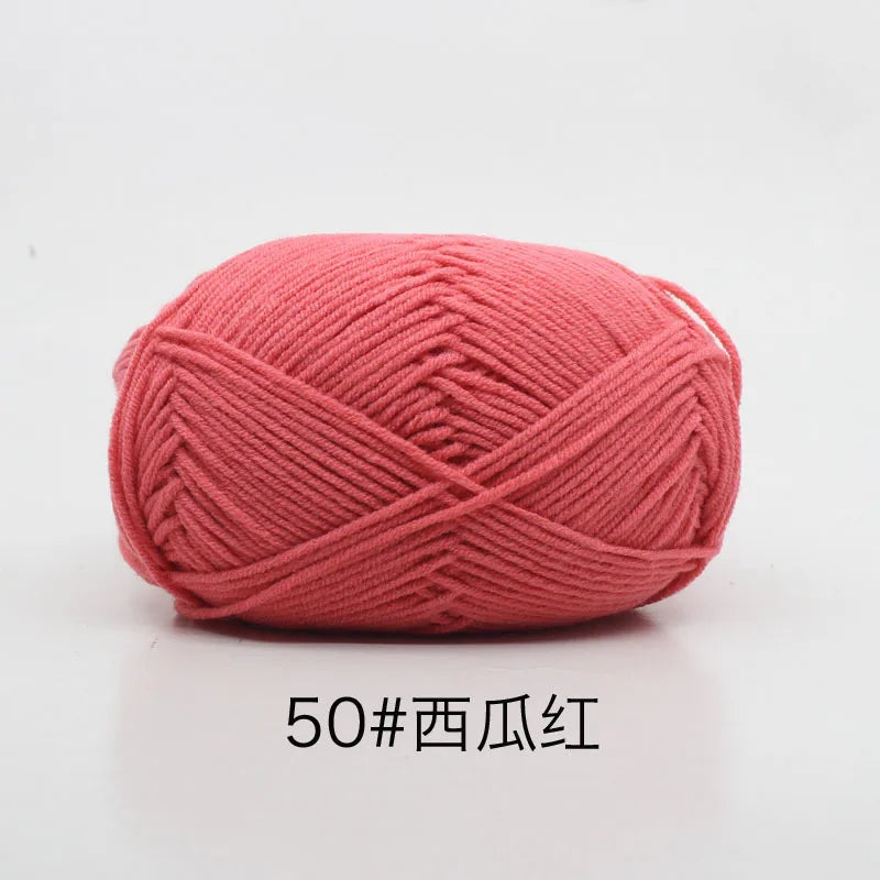 Milk Cotton 4 Ply Yarn For Crochet And Knitting Crafts