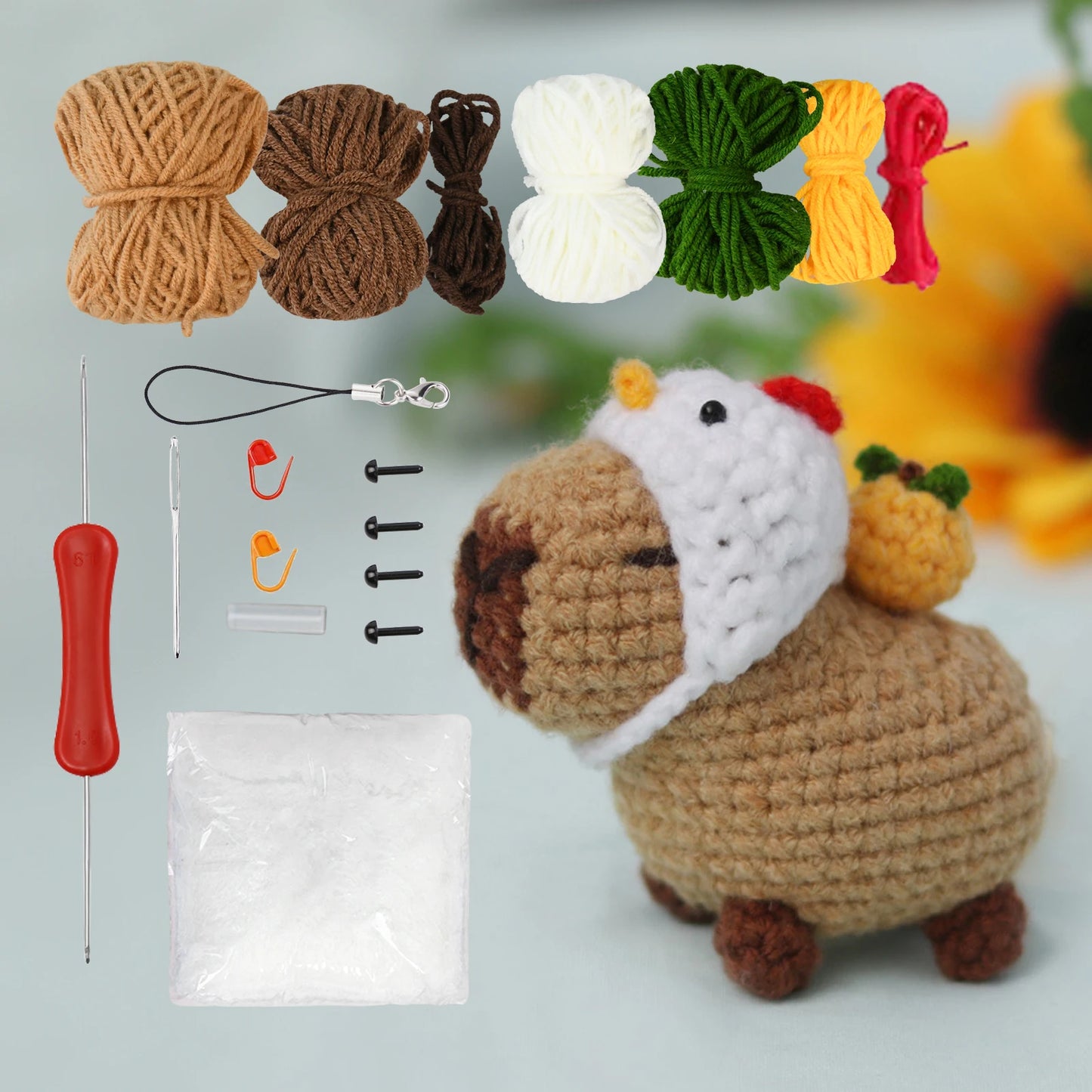 Capybara And Turtle Crochet Kit Beginner Friendly Animal Craft Set