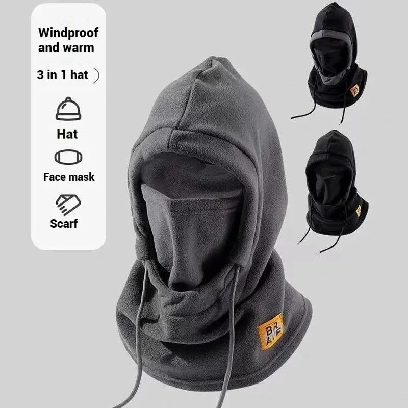 Winter Windproof 3-In-1 Balaclava Hat With Mask And Neck Warmer