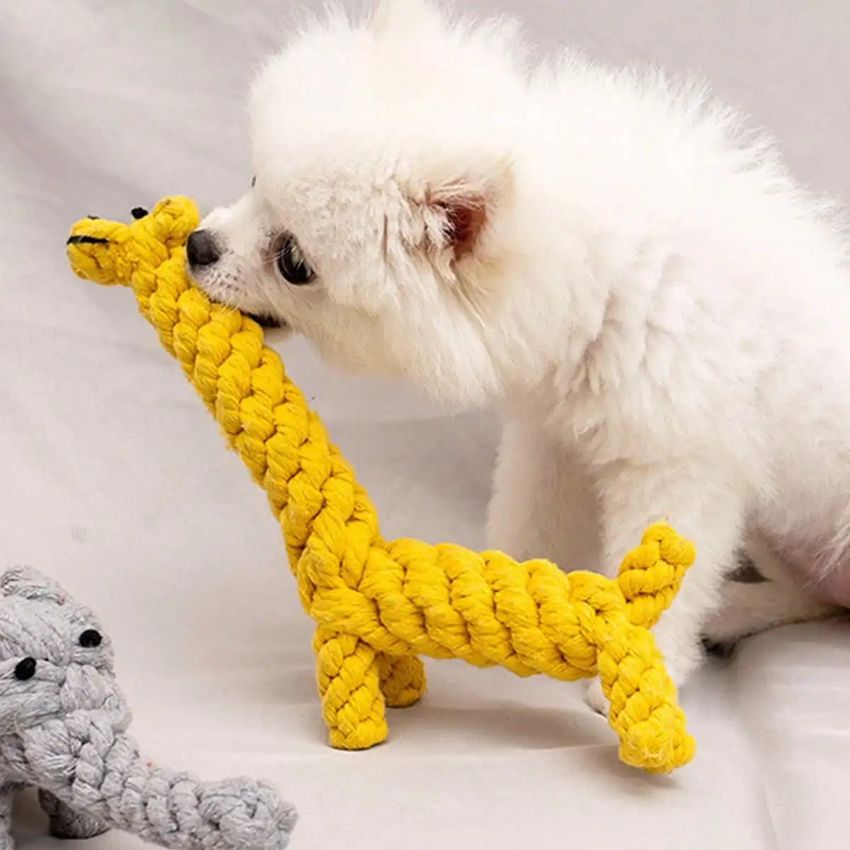 Handwoven Linen Rope Dog Toy Durable Knot Chew