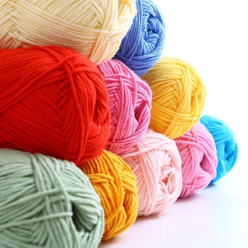 Milk Cotton 4 Ply Yarn For Crochet And Knitting Crafts