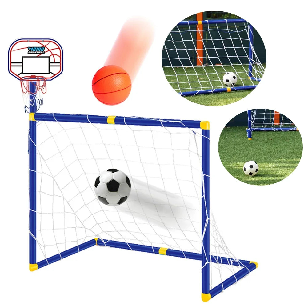 Kmoist 2 In 1 Sports Toy Basketball And Football Goal