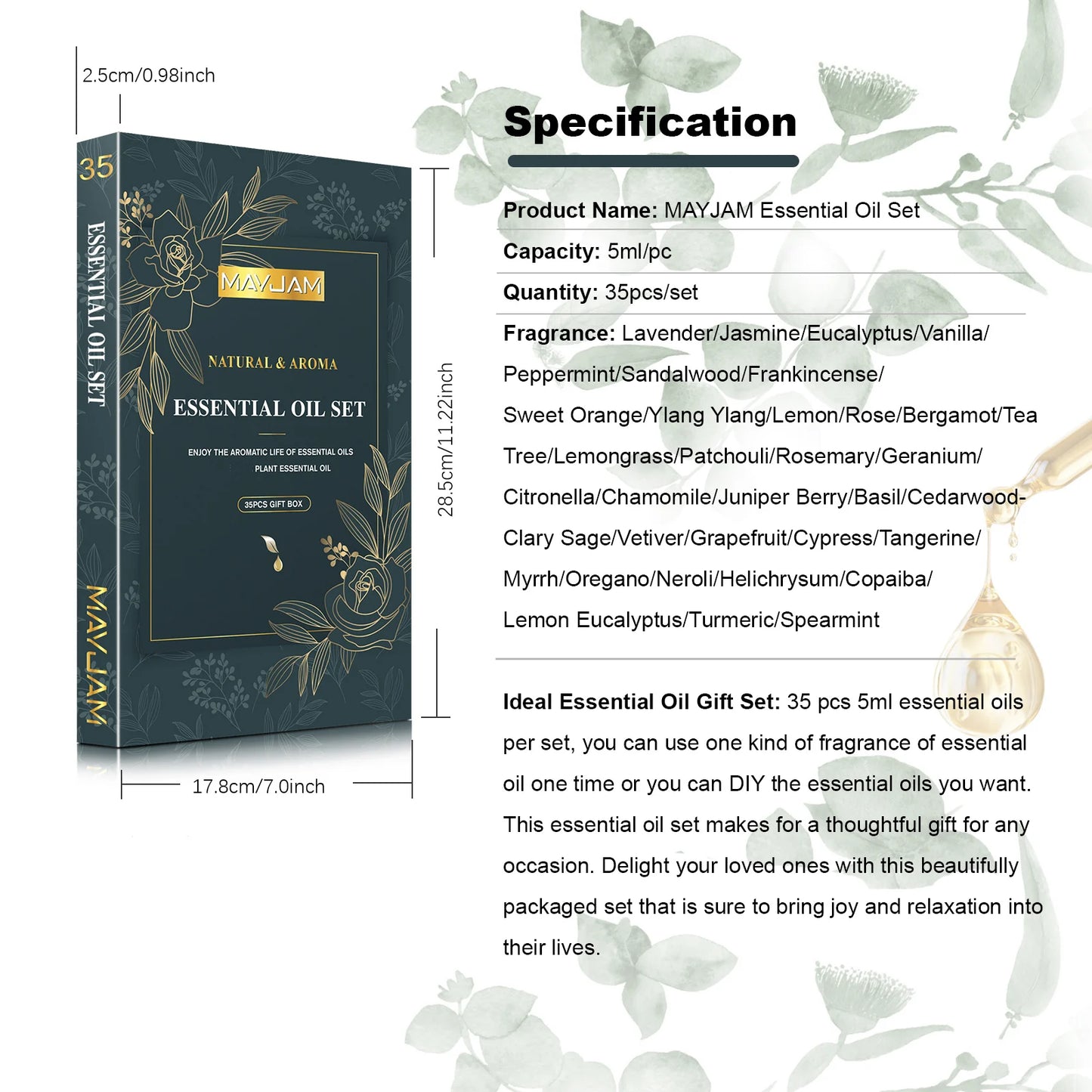 Mayjam Premium Essential Oils Collection For Aromatherapy