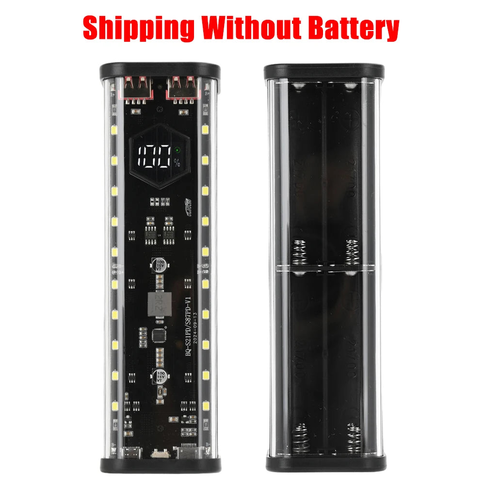 Mecha Transparent 8 Slot 21700 Battery Case Kit Type C