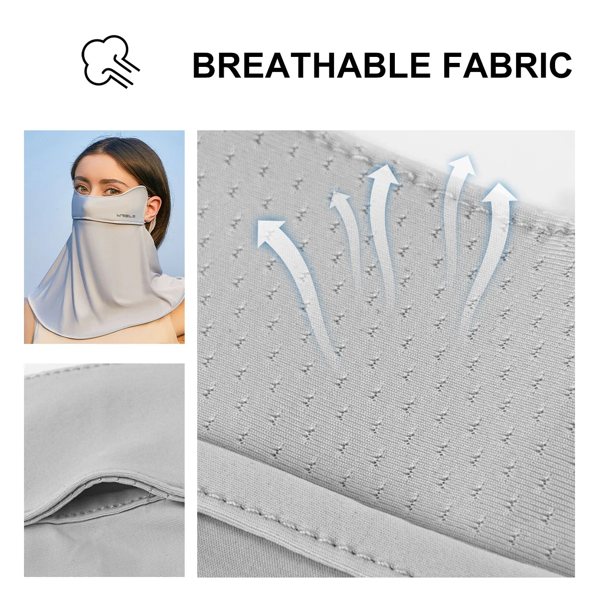 Ice Silk Sunscreen Face Mask Breathable Cycling Sun Protection Scarf
