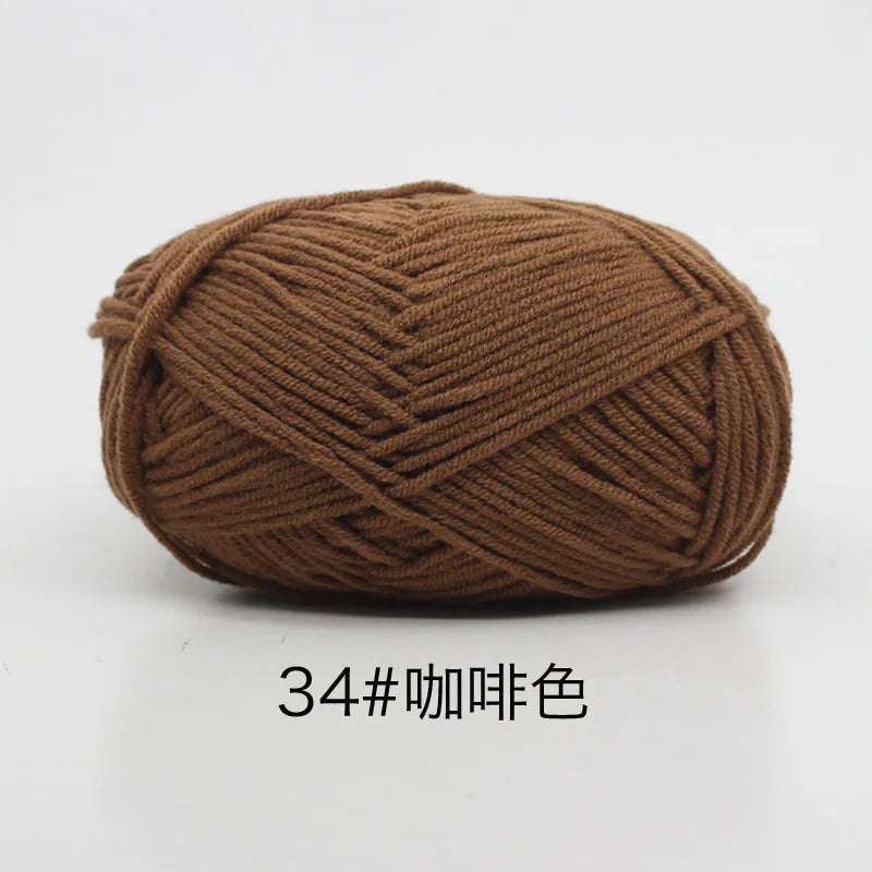 Milk Cotton 4 Ply Yarn For Crochet And Knitting Crafts