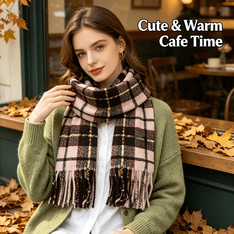 Knit Scarf Neck Warmer Shawl for Winter Travel Wear